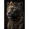 Luxury Gold King Animal Posters Gorilla Leopard Deer Lion Tiger Eagle Fox Canvas Painting Wall Art Pictures Room  Home Decor