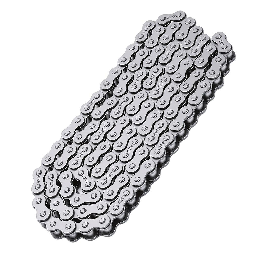 Łańcuch Motocyklowy 420 do Tuttio 01 Elektryczny Rower Błotny Stalowy Łańcuch Napędowy o Wysokiej Wytrzymałości 120 Ogniw