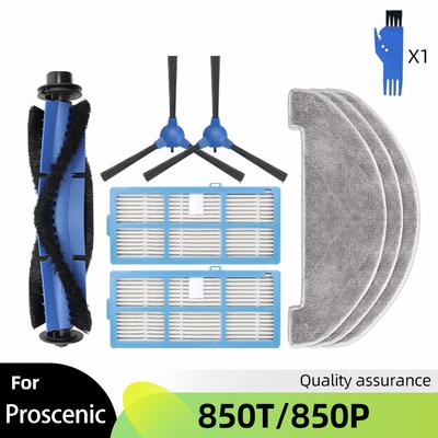 For Proscenic 850T/ 850P Robot Vacuum Spare Part Main Roller Side Brush Hepa Filter Mop Cloth Rag Replacement Accessories