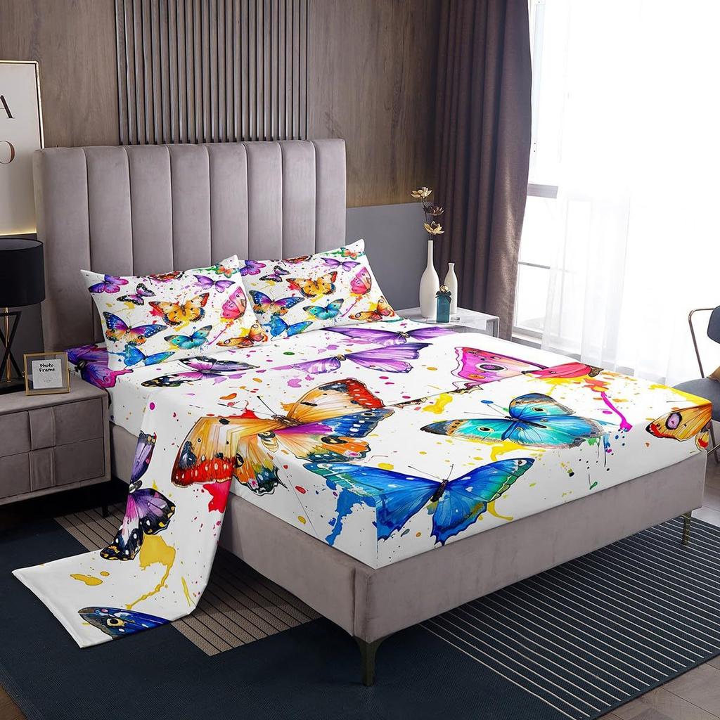 Galaxy Starry Sky Pattern Sheet Four-piece Bedding Set Bedroom Dormitory Bedding Decoration