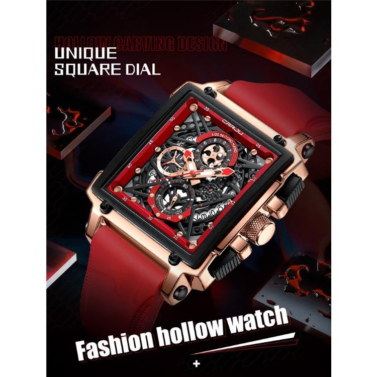CRRJU/2312 New Belt Men's Watch Watch Simple Business Personality Multi-functional Men's Calendar