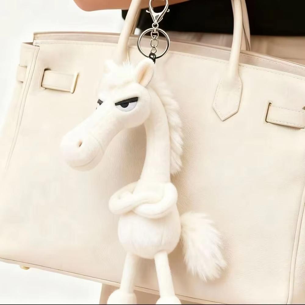2026 Plüsch Arroganz Pony Schlüsselanhänger für Damen Tasche Anhänger Dekoration Süßes Plüschpferd Auto Schlüsselanhänger Party Geschenk Schlüsselanhänger Schlüsselanhänger