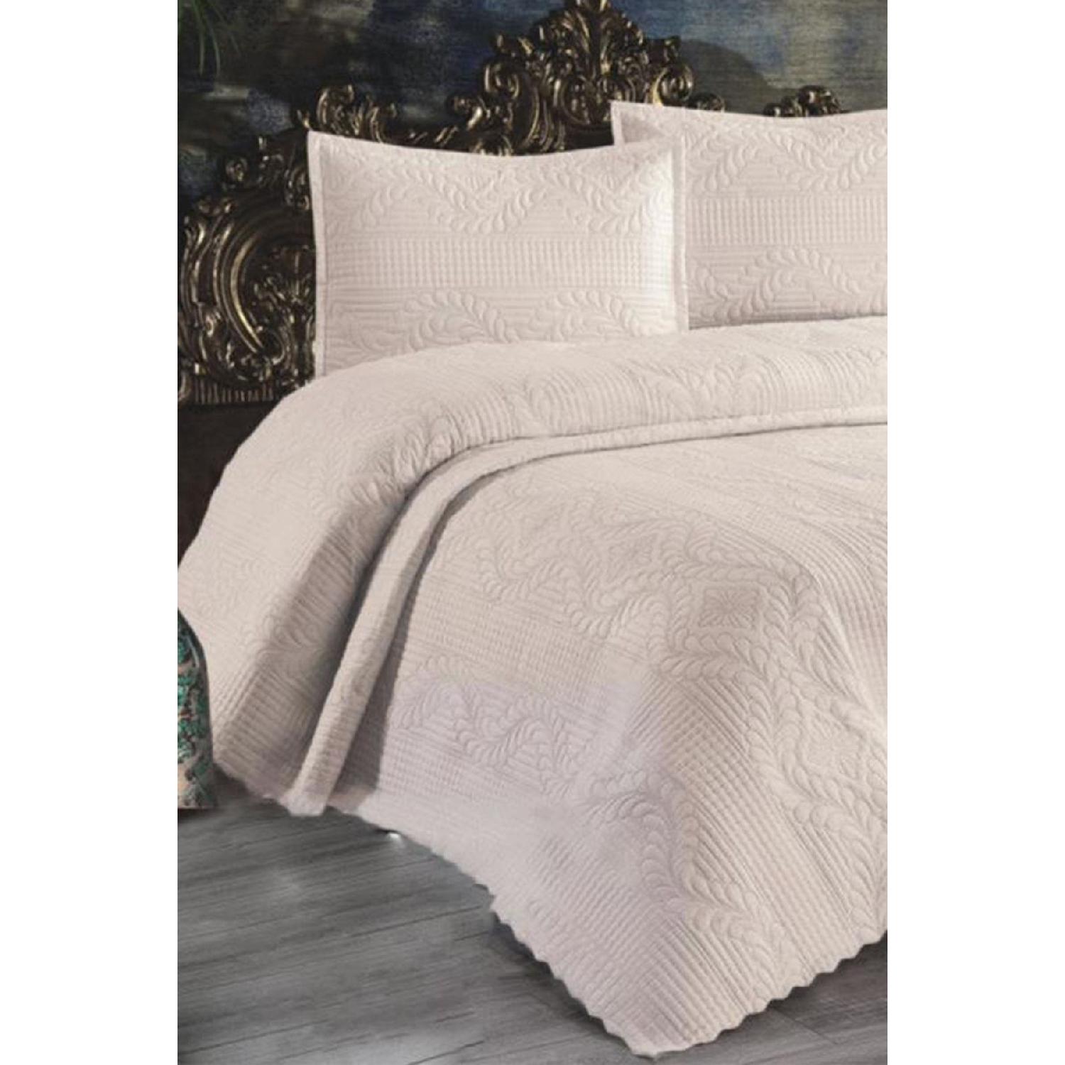 

Ultrasonic Quilted Sena Double Bedspread Light Cappucino коричневий