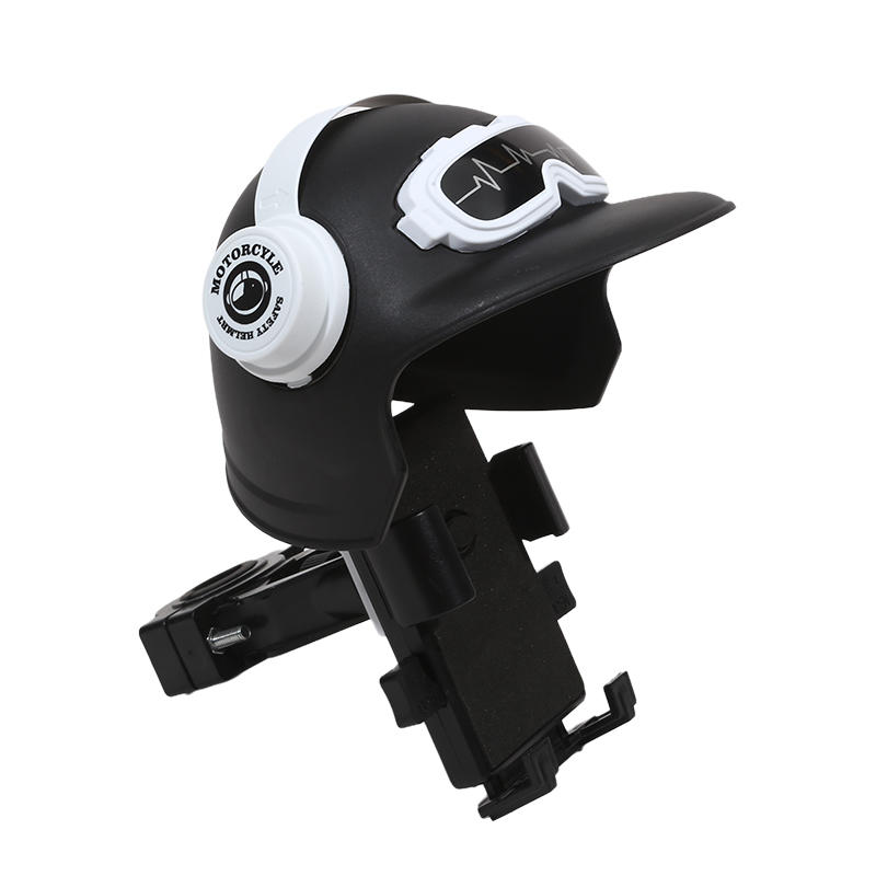Universal Phone Holder Motorcycle Mobile Phone Holder Cute Small Helmet Shape Phone Stand Motorcycle Handle Gravity Mount