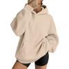 Women's Oversized Drop Shoulder Hoodie Pullover Long Sleeve Casual Loose Fit