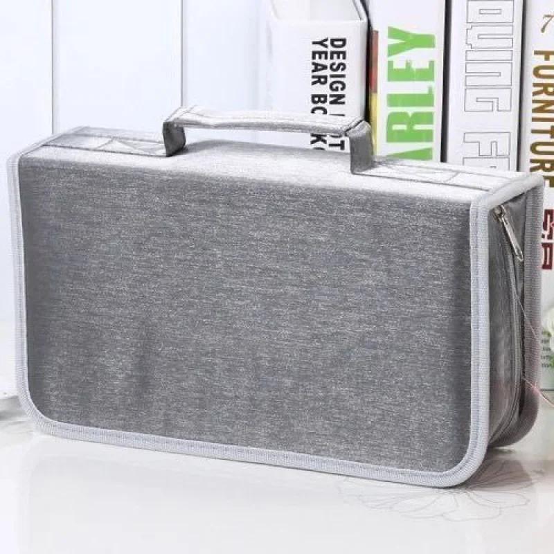 

128 Discs DVD CD Holder Dustproof Storage Bags Zipper Album Storage Case Wallet Carrying Bag Organizer Storage Bag срібло сірий колір