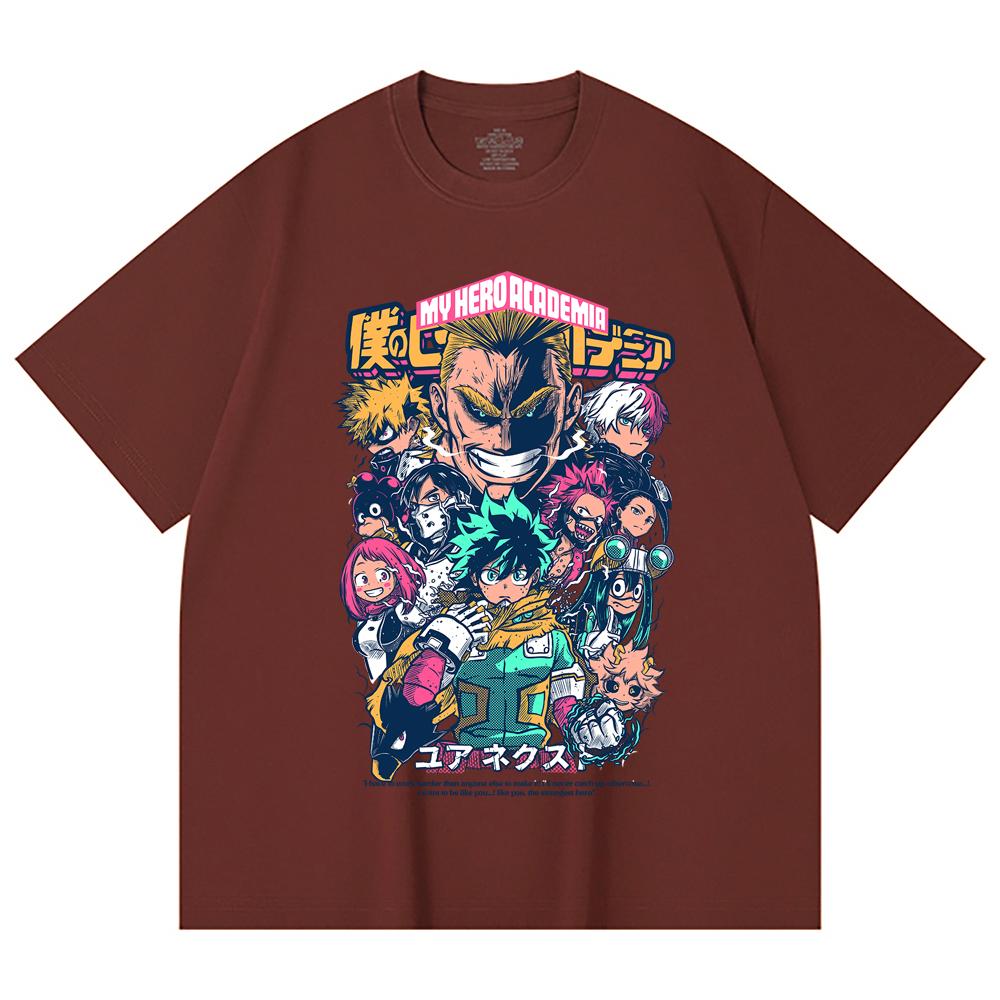230 Gsm 100% Cotton My Hero Academia V6 Print Unisex Heavy Cotton T Shirt