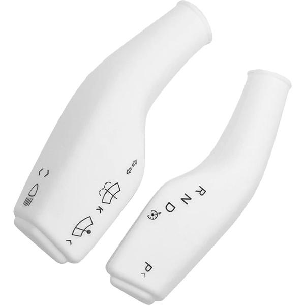 [Replacement] 2Pcs Silicone Turn Signal Wiper Stalk Covers for Tesla for Model 3/Y 2017-2023 Car Accessories (Color : White) белый