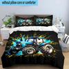 Electric Monster Truck Art 3pcs Bedding,Including 1pc Duvet Cover And 2pcs Pillowcases Perfect for Christmas,Ideal for Bedroom, Dormitory