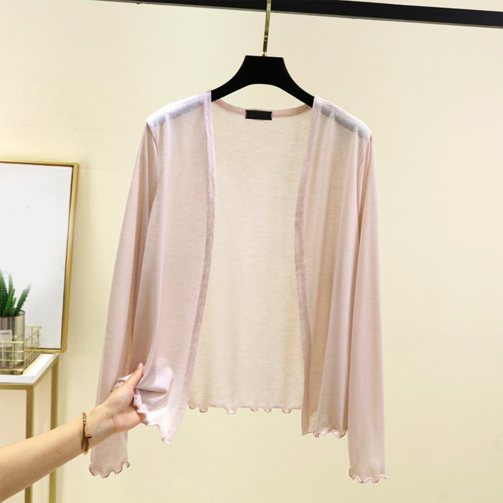 Women's Loose And Comfortable Long Sleeve Short Cardigan Vest Lightweight Outerwear