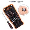 Chrome Vanadium Steel Tappped Screwdriver Set Repair Tool Phillips Slotted Types with Through hole Household Hand Tools Effective Magnetic 7pcs/set