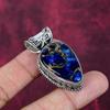 Copper Blue Tourmaline Handmade Gemstone Pendant, 925 Solid Sterling Silver Pendant Antique Jewelry, For Engagement Gift