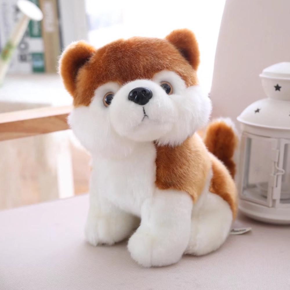 . 1 stk 23 cm Super Kawaii Hundeplysj Leke Søt Simulering Husky Hunde Plysj Leker Kosedyrdukke For K