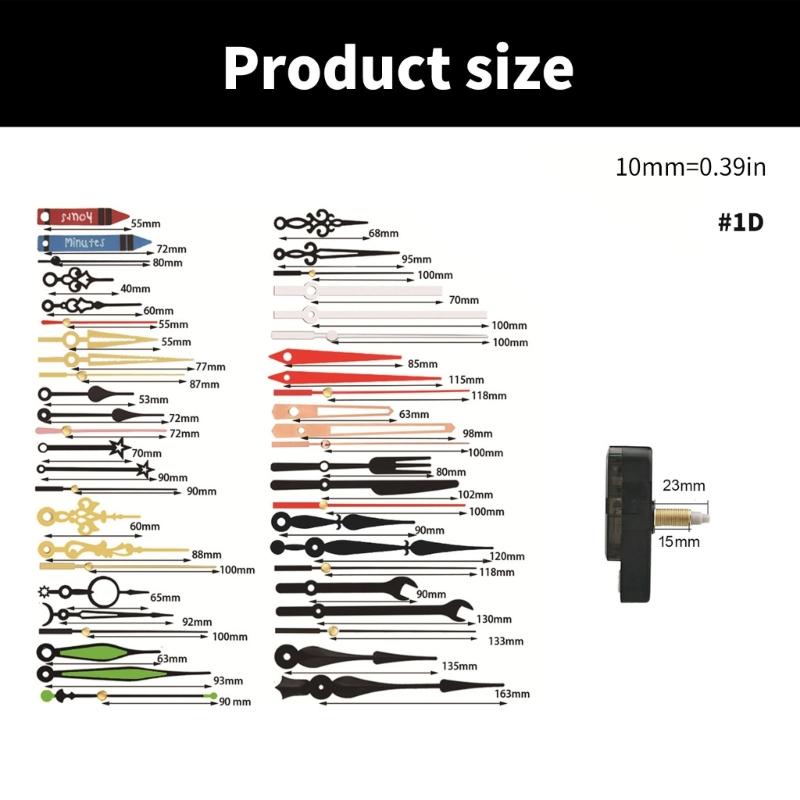 Pendulums Clock Movement Mechanism Quartzs DIY Movement Kits Replacement Long-Shafts Repair Accessories Include Hands