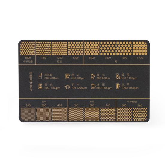 Coffee Grind Reference Card 16 Coffee Grind Size Precision Guide Chart Portable Outdoor Camping Coffee Ground Measuring Ruler Tools