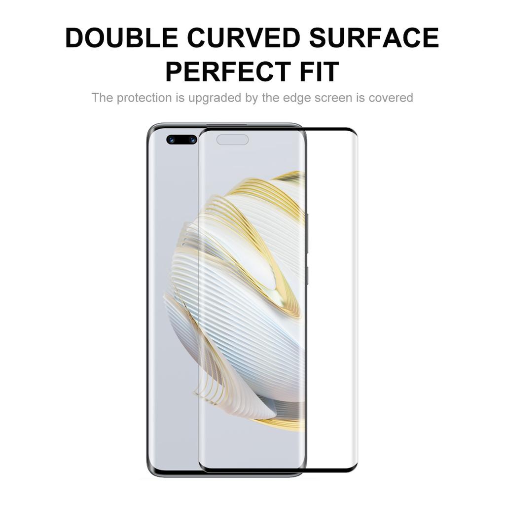 ENKAY HAT PRINCE For Huawei Nova 10 Pro 4G Tempered Glass Screen Protector 3D Curved Side Glue Full Cover Film Support Fingerprint Unlock