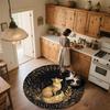 Glowing Fox,Round Area Rug,Carpet Rug for Living Room Bedroom Sofa Playroom Decor,Non-slip Floor Mat
