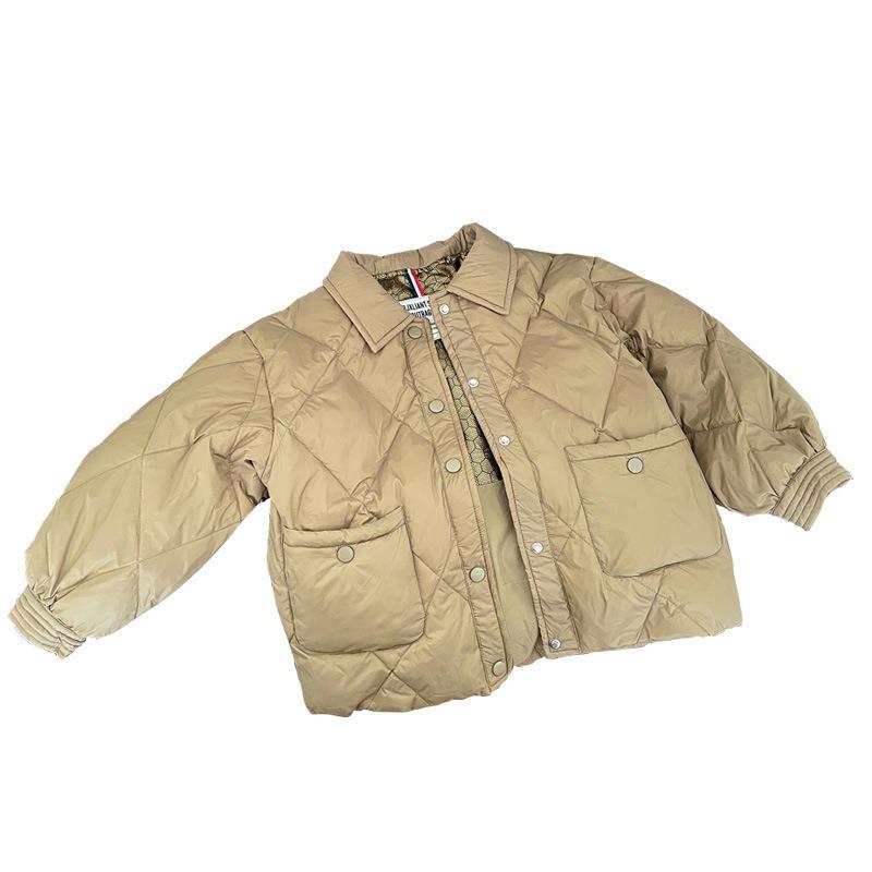 

Осенне-зимнее новое детское теплое внутреннее тонкое пальто 150cm кофейный