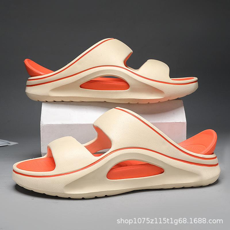 

Spring and summer casual slippers men s fashion outer wear thick-soled non-slip eva sports and leisure men s slippers 40-41 хакі
