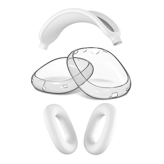 Kopfhörerhülle für AirPods Max Vollständige Schutzhülle Weiche Silikonhülle Kratzfest & Schweißbeständig Präzise Aussparungen Ohrpolster Kopfbügel Schutz