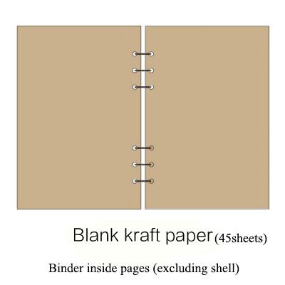 A5 A6 A7 Transparent Loose Leaf Binder Loose Strap Loose Leaf Inner Core Note Book Journal Planner Office Supplies