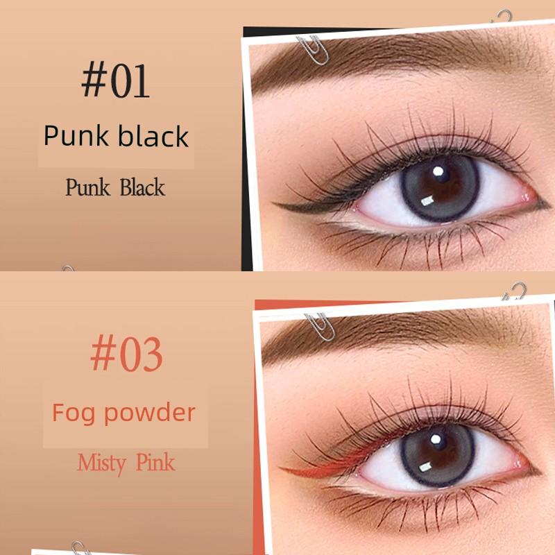 Double-Ended Gel Eyeliner Pen with Blade Brush, Smudge-Proof, Waterproof, Long-Lasting, for Beginners, Ultra-Fine Eyeliner Pen