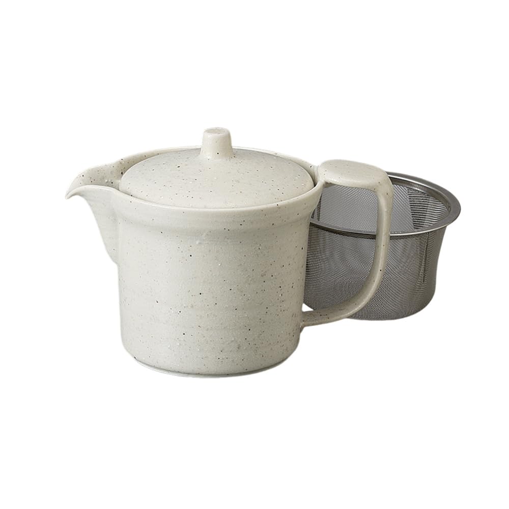 Ale-net Teapot, 15.5 X 10.7 X 11.8 Cm, 450cc, Clean Porcelain, Mino Ware, Made In Japan, Stylish