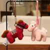 Creative Plush Pony Keychain Mascot Doll New Year Horse Hanging Funny Pony Key Ring  Bag Key Decor