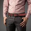 [EsengNoyi] Men's Casual Leather Belt, Large Size, Business, Brown, Suitable for Suits, Gentlemen, Students, Men, Gift, Father's Day, 125cm