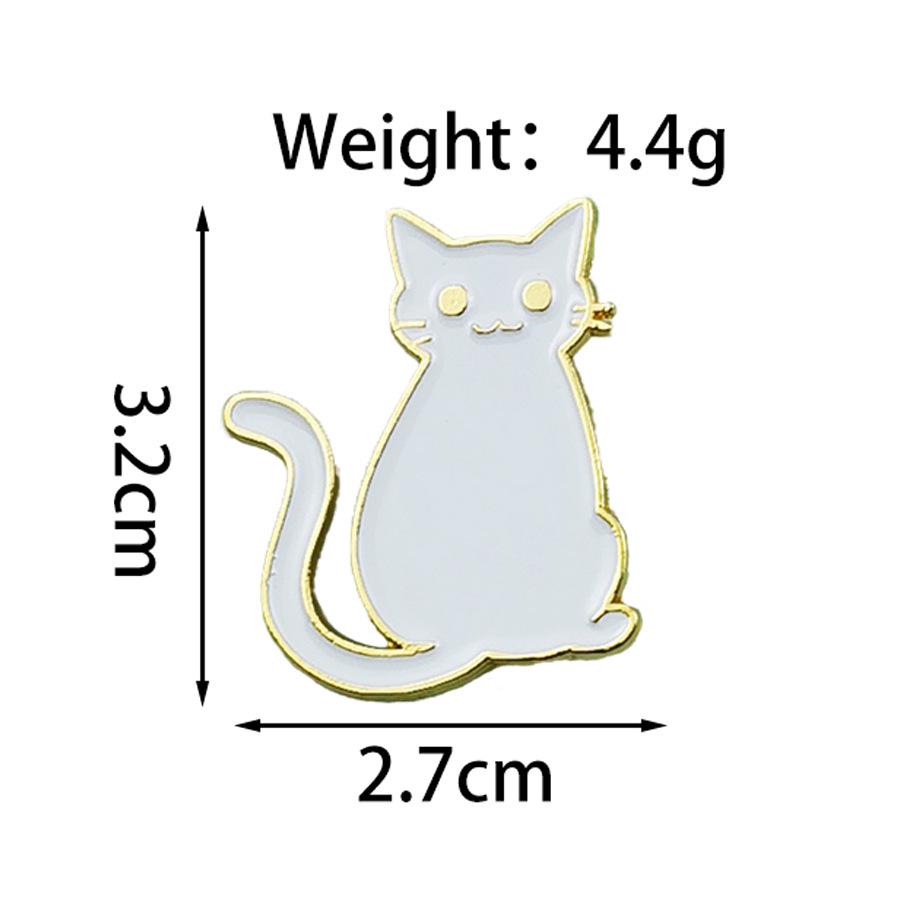 Creative Cartoon Cat Brooch: Cute, Versatile Metal Badge for Clothing, Hats, Bags