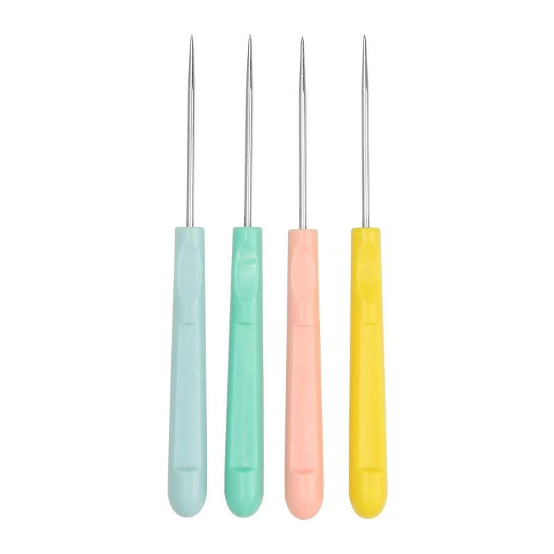Hand Sewing Awl With Plastic Handle Hole‑Punching Tool For Fabric Canvas Paper DIY Handmade Repair Sewing Supplies