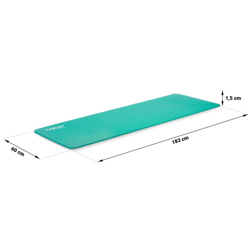 Thick Exercise Mat 183 X Neo-Sport - 192301 Turquoise