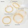 IF ME 5pcs Fashion Simple Bracelet Set for Women Boho Exaggerated Stackable Design CCB Bangles Dating Vacation Daily Wear Jewelry Gift