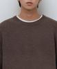 MUSINSA STANDARD [Victoria Wool] Minimal Ribbed Crew Neck Knit [Brown]