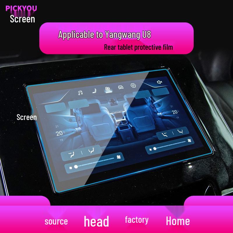 BYD Yangwang U8 Navigation & U7 Control Screen Protector for 25 Models - Tempered Film for Car Modification