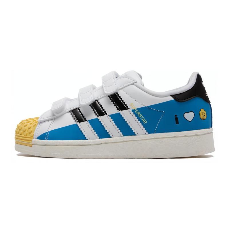 

Adidas Originals SUPERSTAR Cf C Durable Breathable Low-Top Kids Skateboarding Shoes White Blue Kids Sneakers IF2911 32