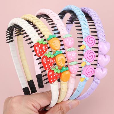 1/15pcs Cute Girls Headbands Fabric Teeth Hairbands Fruit Heart Shaped Headband Children Kids Party Hairbands Hair Accessories