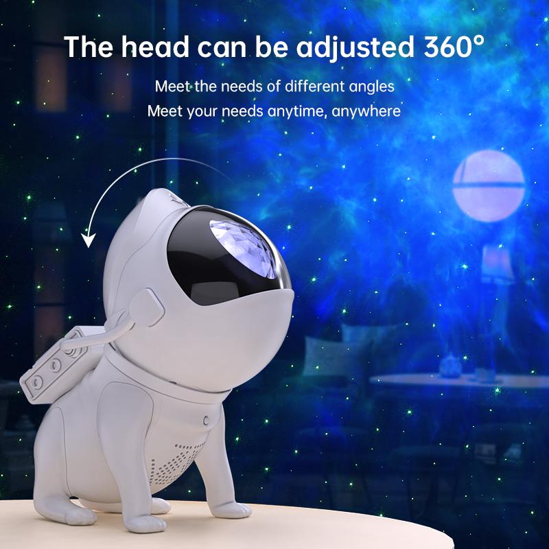 Space Dog Night Light Galaxy Star Astronaut Projector App Nebula Lamps Led Lights Smart Bluetooth Speaker For Bedroom Decorative Gift