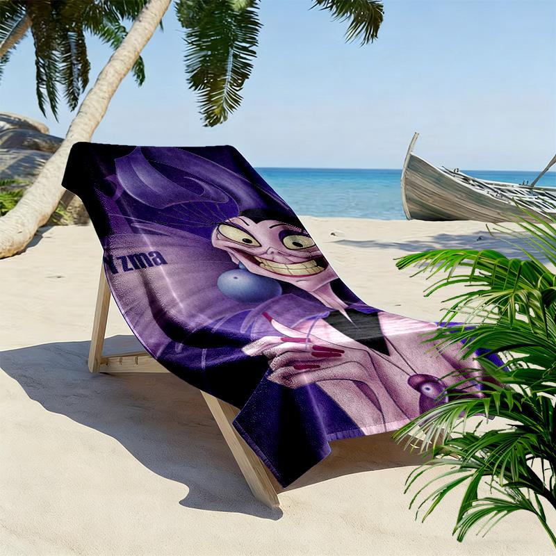 Yzma 2D Flat Print Beach Towel, Large Soft Quick Dry Towel for Beach Camping SwimmingXSTJ0915096