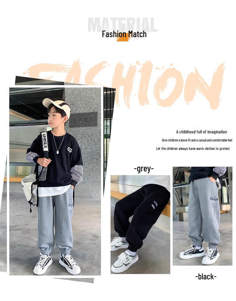 Herbst 2025 Jungen Weite Sporthose - Lässige Lange Hose für Kinder