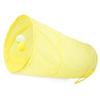 SCSYV Cat Tunnel Toy Collapsible Interactive Safe Dot Pattern Hideout Kitten Tube Toy for Puppy Yellow