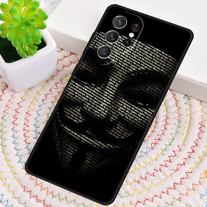 Anonymous Phone Case for Samsung Galaxy note 10 pro S26 Ultra S23 S24 FE S25 S21 S22 PLUS shockproof Cove