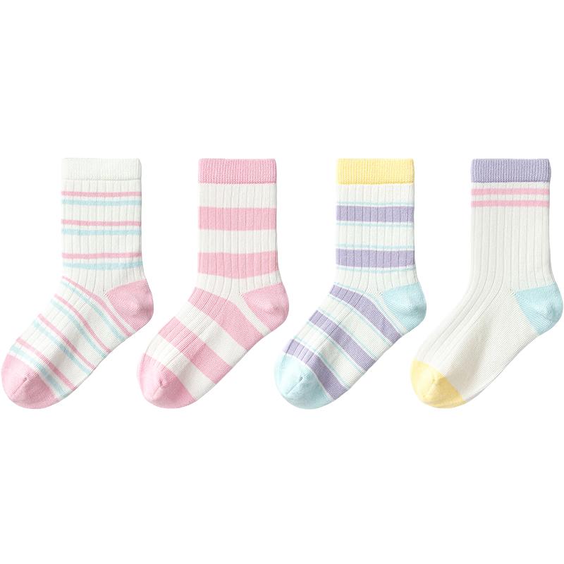 Balabala Kids' Spring/Autumn Mid-Calf Cotton Socks