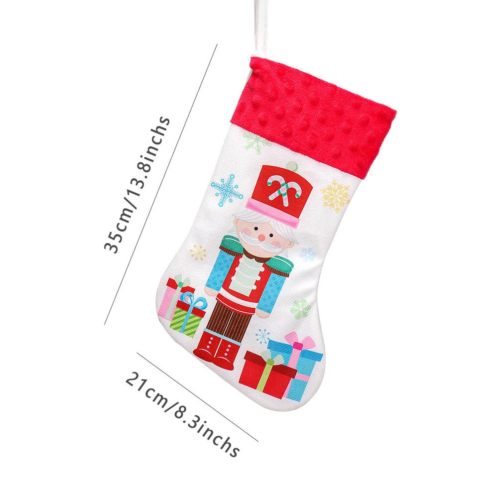 

Christmas Nutcracker Stockings 3 Pieces Festival Decoration Nutcracker Stocking Ornament For Candy Snacks Dessert Party 35x21cm