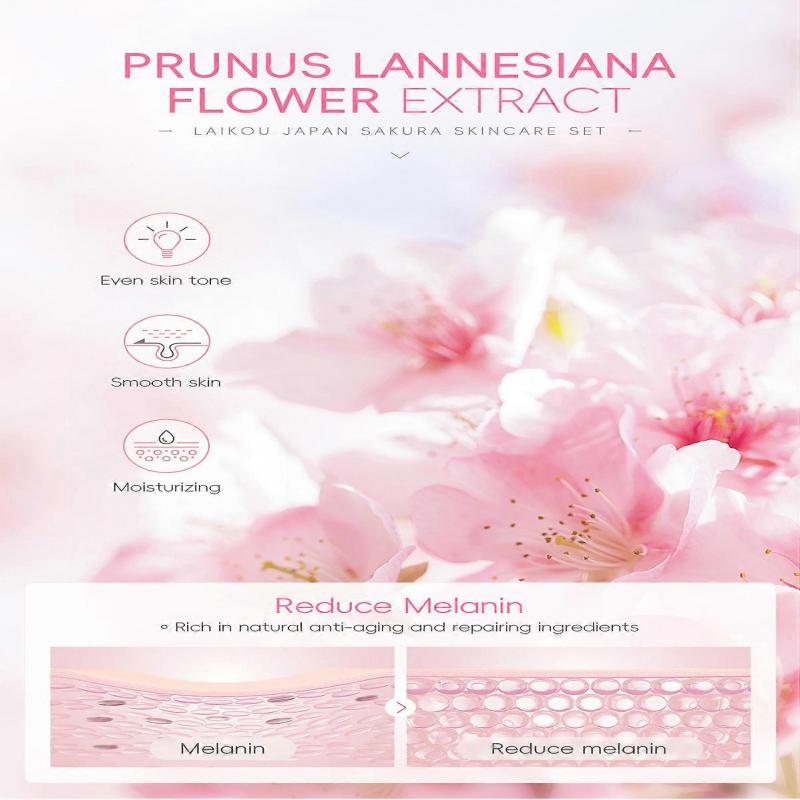 Sakura Skin Care Set, Moisture Skincare Set, Anti-Ageing Face Care Set, Beauty Gifts Set Women - Cleansing Toner Serum Cream Eye Serum Face Mask
