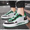 Scarpe Casual da Uomo alla Moda Primavera Autunno Contrasto di Colore Rialzate Scarpe da Skateboard con Fasce alla Moda Stivali da Esterno di Alta Qualità Stile Britannico