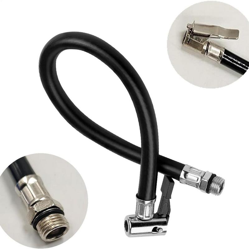 Car Tire Inflator Hose Inflatable Air Pump Extension 37cm Universal Air Pump Connection Hose Multipurpose Tire Inflation Adapter