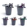 Farbverlauf Gelenkiger Waschbär Fidget Spielzeug (3D gedruckt): Mehrgelenk-Bewegliches Tier mit Mülleimer – Trendige Wohn-/Schreibtisch-Dekoration