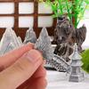 Milisten 1 Set Mini Pagoda Statue Resin Rockery Bonsai Decor Tiny Pavilion Figurine Miniature Zen Garden Accessories for Micro Landscape Sand Table