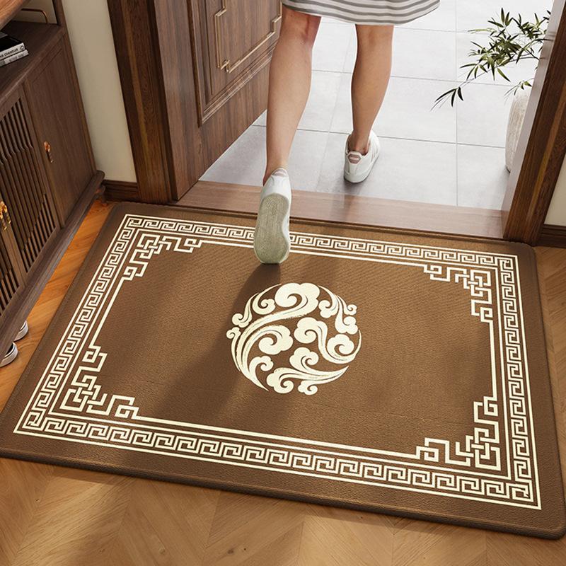 Donghu WestFacing Door Mats, Earth Yellow Floor Mats, Light Luxury Carpets, NoWash, DirtResistant And Cutting Entrance Mats